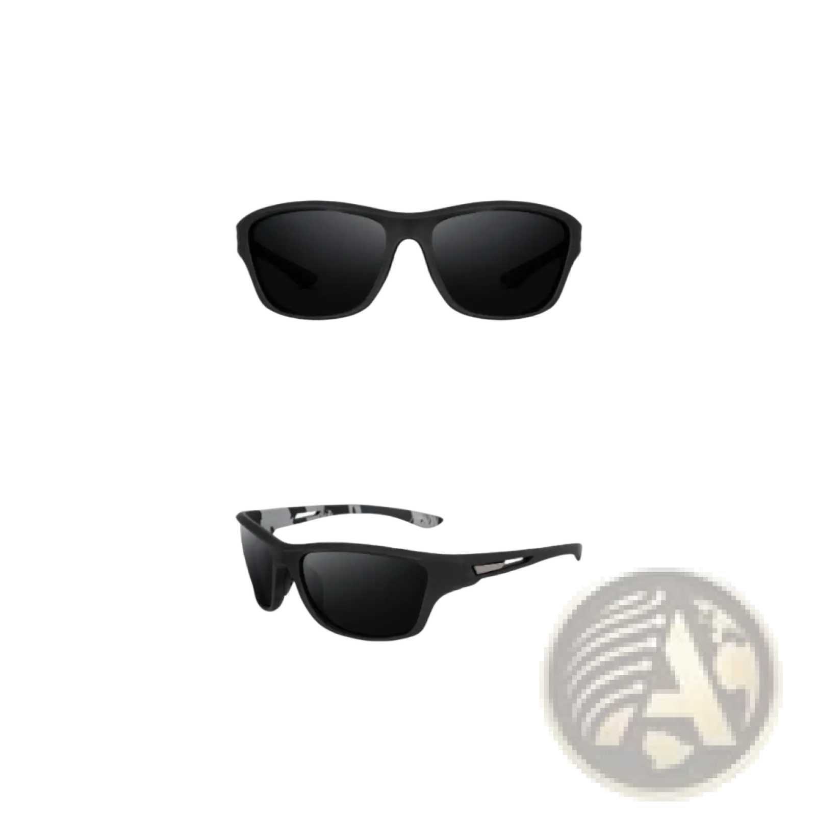 Black c4 sport sunglasses with polarized oval mirrored lenses and a sleek modern frame for men’s outdoor use