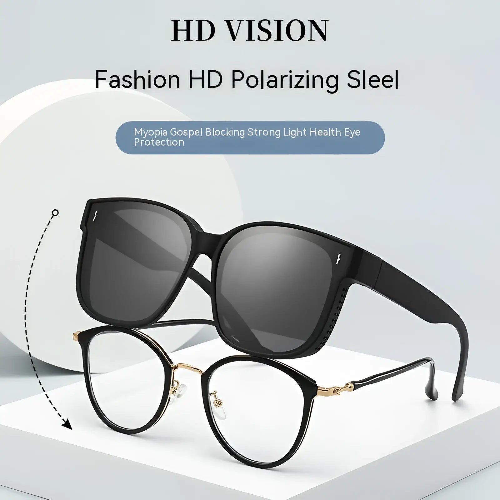 Black polarized square anti glare driving sunglasses with sleek modern frames and dark gray lenses