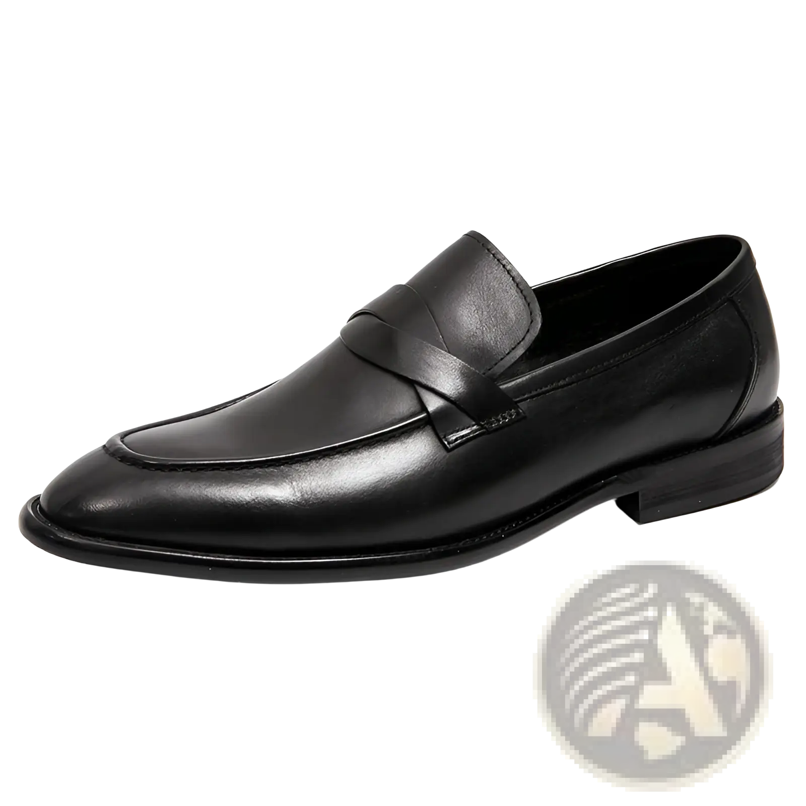 Polished dark brown leather British loafers with a classic slip-on design and a smooth polished finish