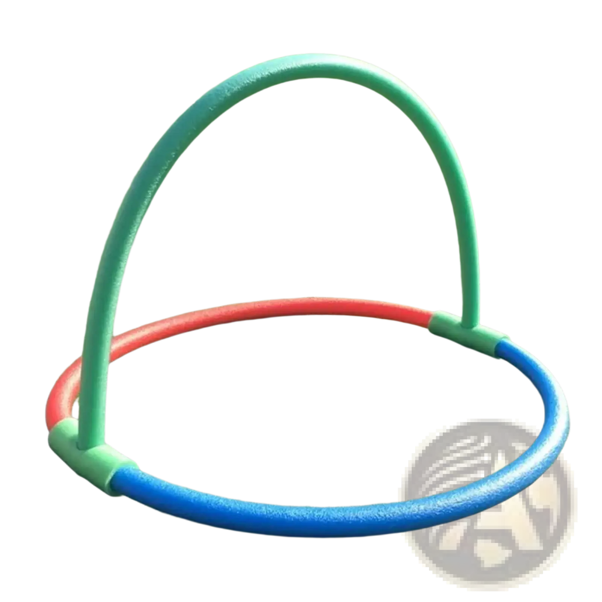 Pool Noodle Connectors training aids colorful three-part foam hoop set with green arch and red and blue circular base