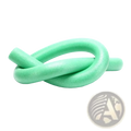 A mint green foam noodle pool float aid with textured surface and knotted design for swimming kids