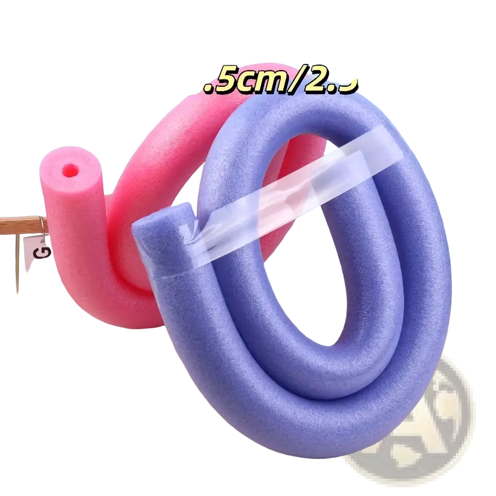 Pool noodle foam float aid for swimming kids in purple and pink foam measuring 150cm long and 6.5cm diameter