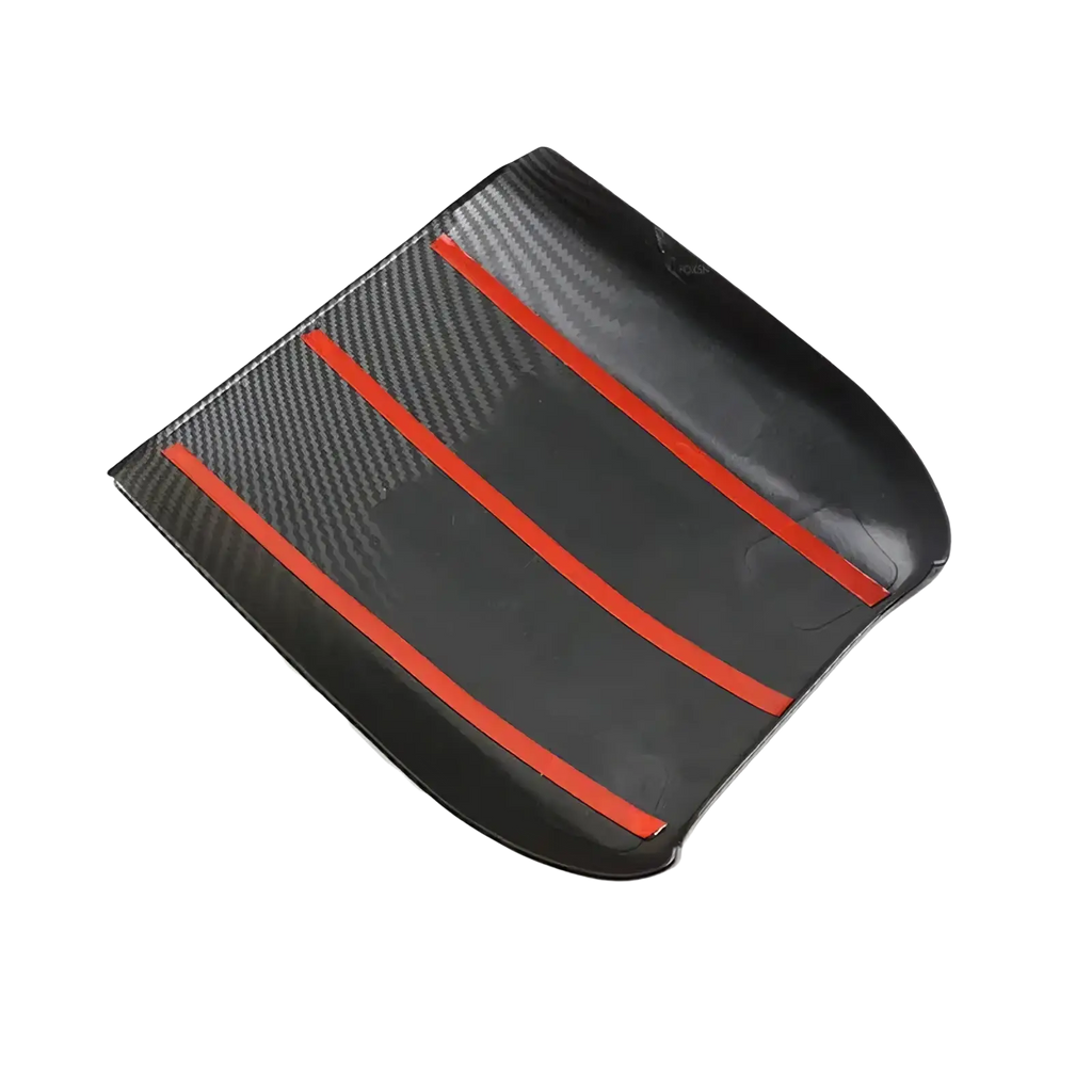 Black carbon fiber car door handle cover with three bold red stripes for porsche cayenne 2018-2026