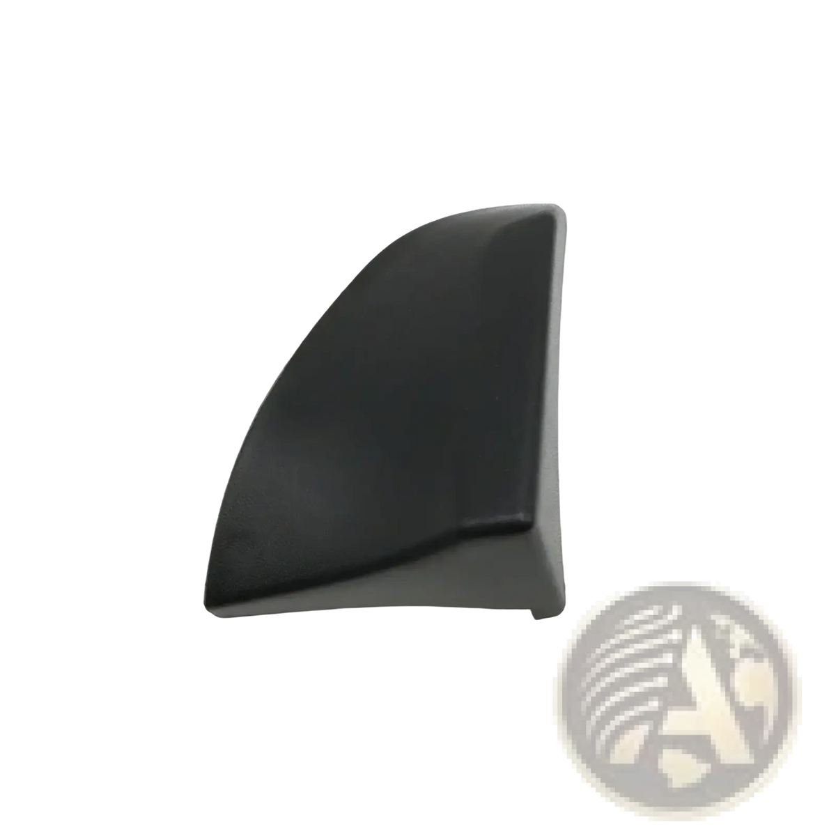 Black plastic left-side car side mirror cover for Porsche Cayenne fender trim 2007-2010 showing the back side