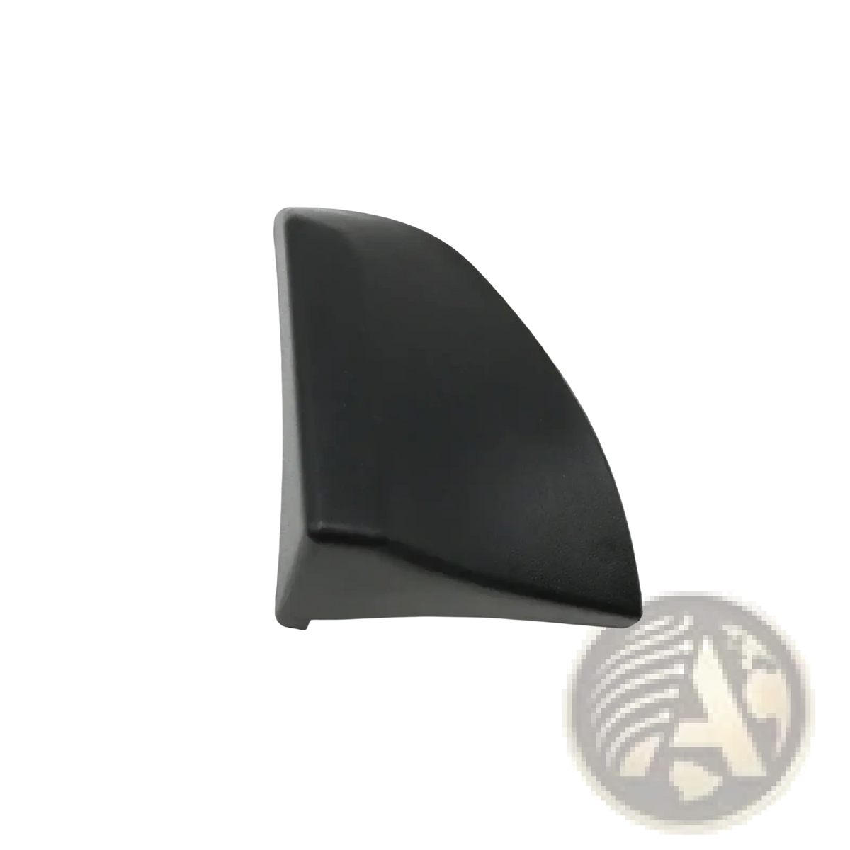 Black plastic right-side car corner protector for Porsche Cayenne fender trim 2007-2010 shown from front side