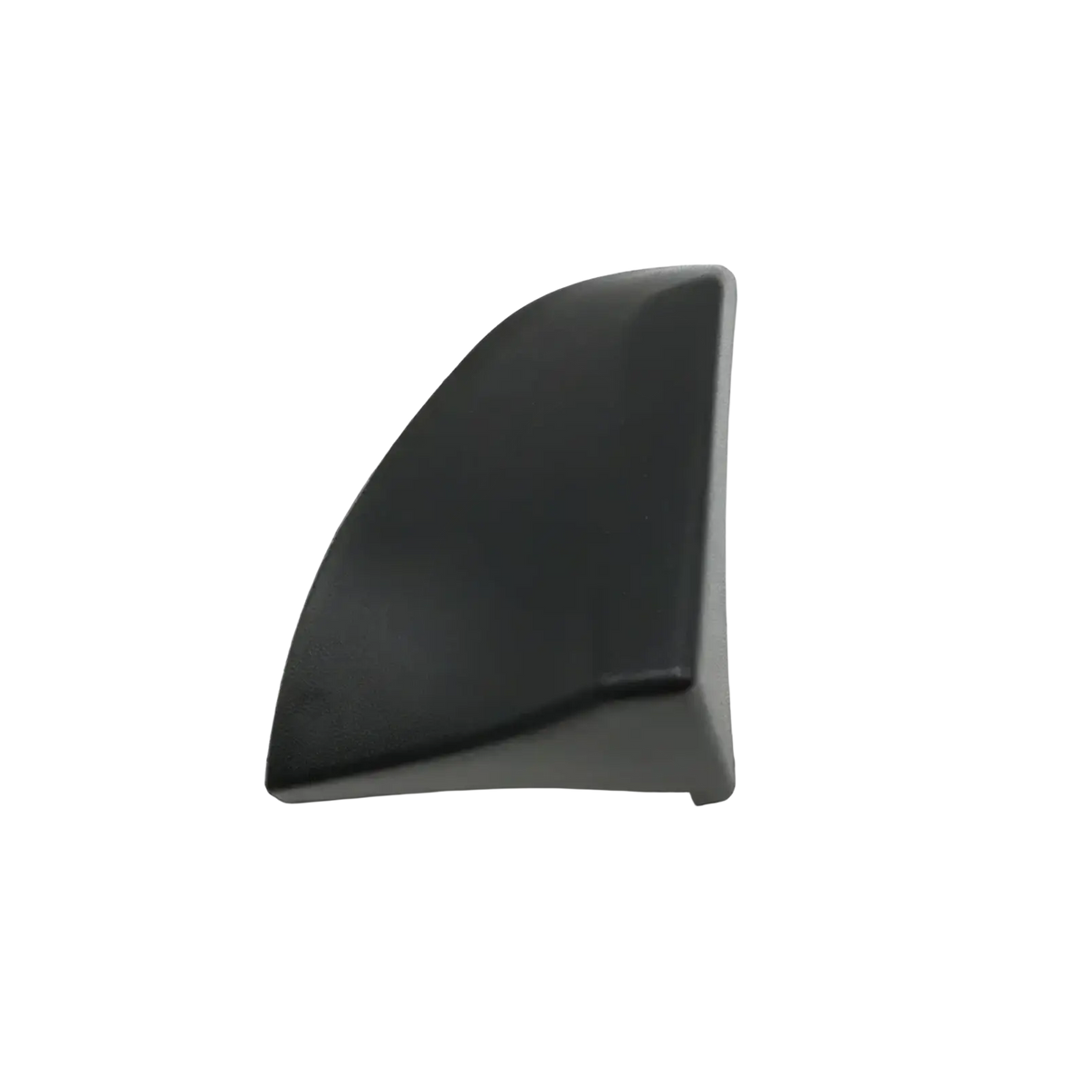 Black plastic left-side car side mirror cover for Porsche Cayenne fender trim 2007-2010 showing the back side