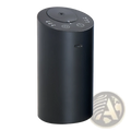 Black cylindrical portable aroma diffuser usb wireless car humidifier with matte finish and control buttons on top