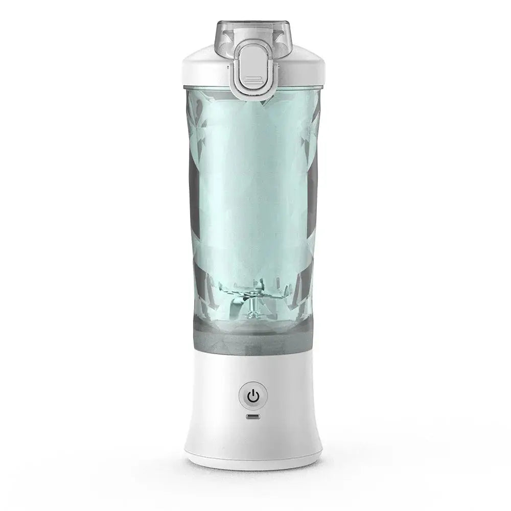 Arbaglobal portable 6-blade personal smoothie blender white translucent with sleek modern design and base power button