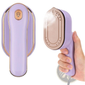 Lavender portable handheld steamer 1000w travel garment iron with rose gold accents and sleek modern design