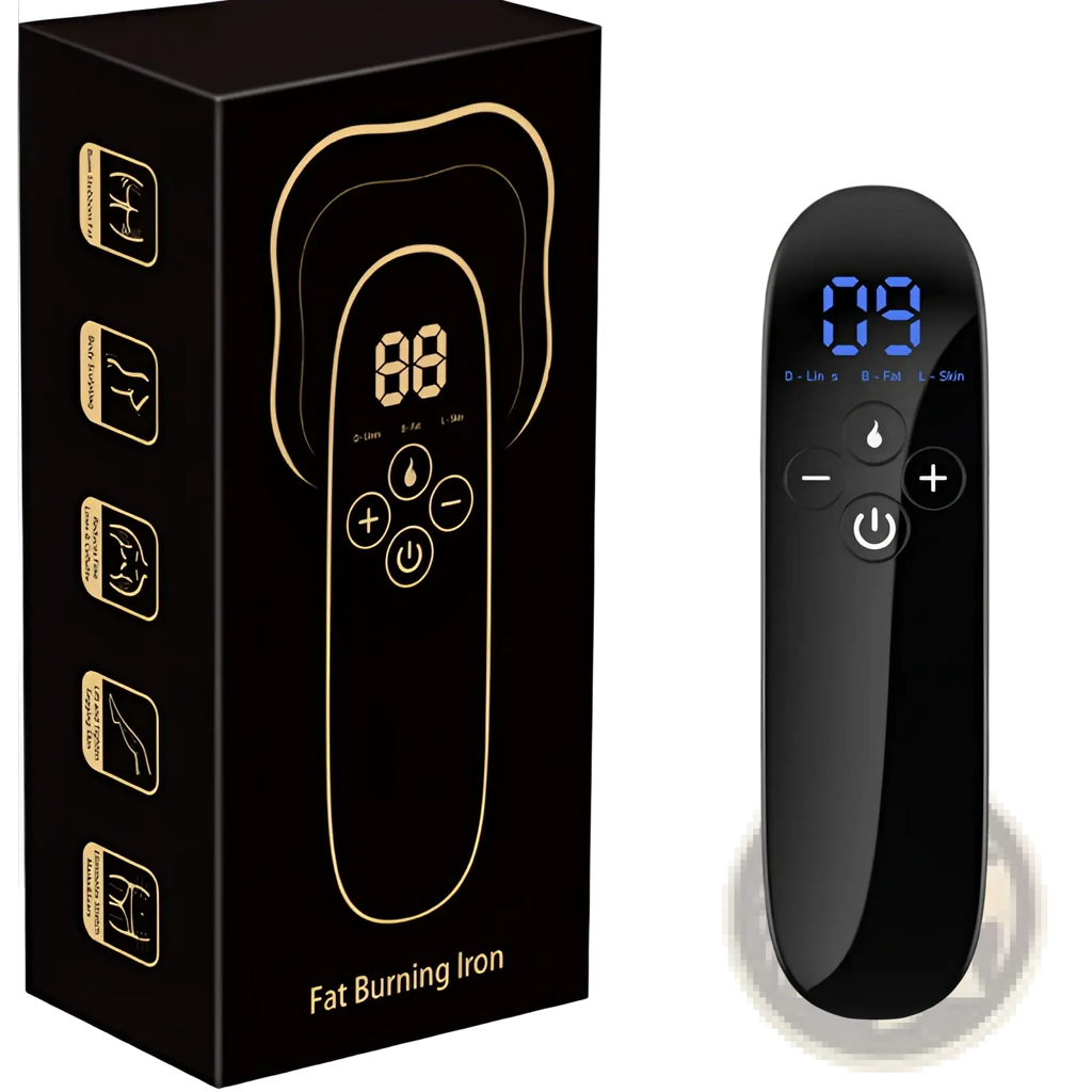 Black portable infrared led slimming handheld fat burning device with digital display and control buttons