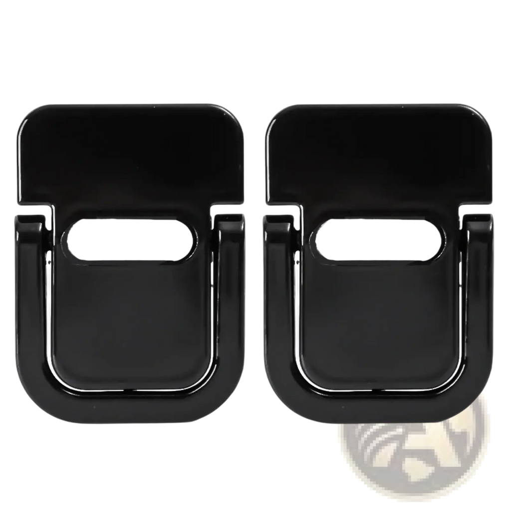 Portable mini aluminum laptop stand set featuring a black plastic phone stand with a sleek silver metallic accent