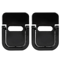 Portable mini aluminum laptop stand set featuring a black plastic phone stand with a sleek silver metallic accent