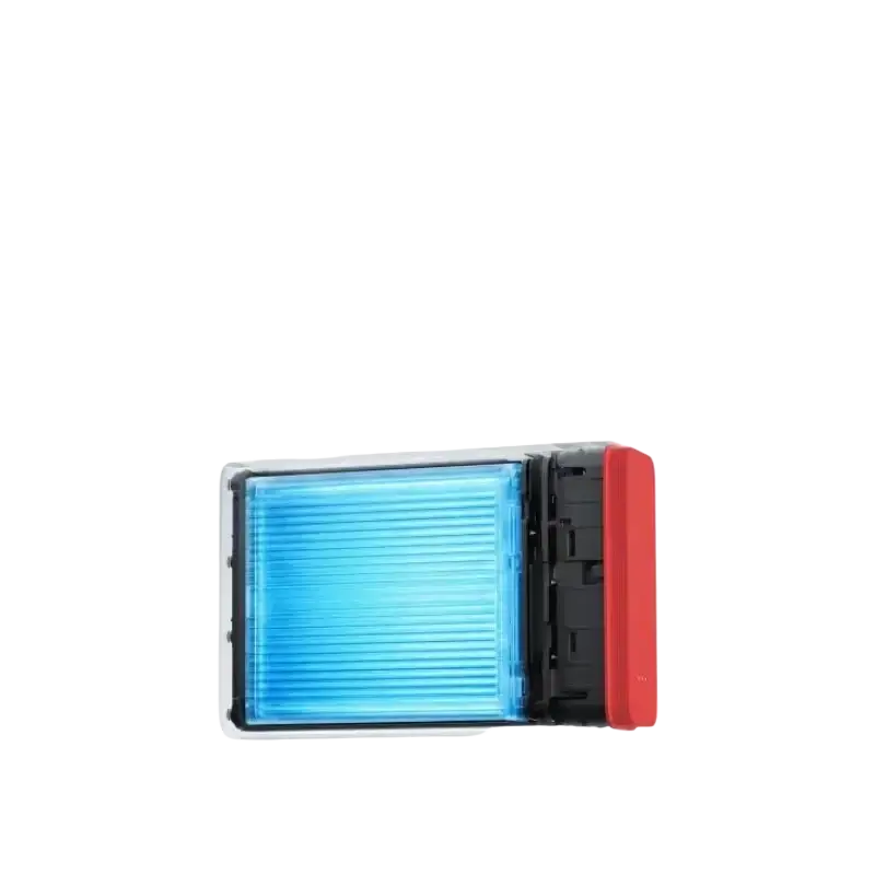Blue translucent portable power bank with horizontal ridges and red accent for oppo 120w 15000mah capacity