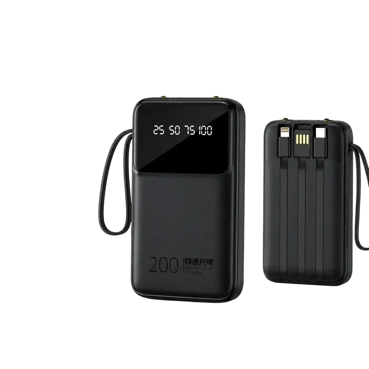 Lavender portable power bank 20000mah with digital display usb ports and wrist strap for quick charge portable power