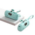 Mint green vivo portable power bank with 22.5w fast charging digital display and built-in charging cable battery type