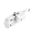 White power bank 5000mAh with dual USB ports quick charge and built-in carrying loop for large capacity charging