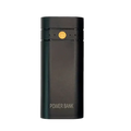 Black rectangular power bank box with gold button and 6000mAh capacity for phone electronic charging bank box