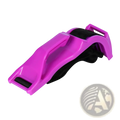 Pregnant car seat belt adjuster maternity safety strap with vibrant pink plastic strap and black elastic band