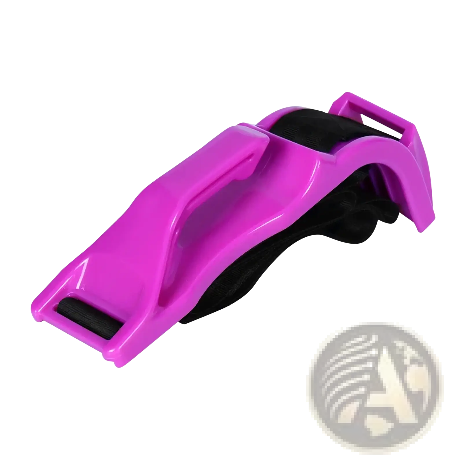 Pregnant car seat belt adjuster maternity safety strap with vibrant pink plastic strap and black elastic band