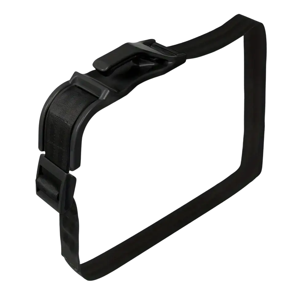 Black plastic luggage strap with buckle and adjustable design for pregnant car seat belt maternity safety adjuster