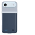 Pro max battery charging cover for iphone with sleek two toned light gray and dark blue design fitting iphone 17 air