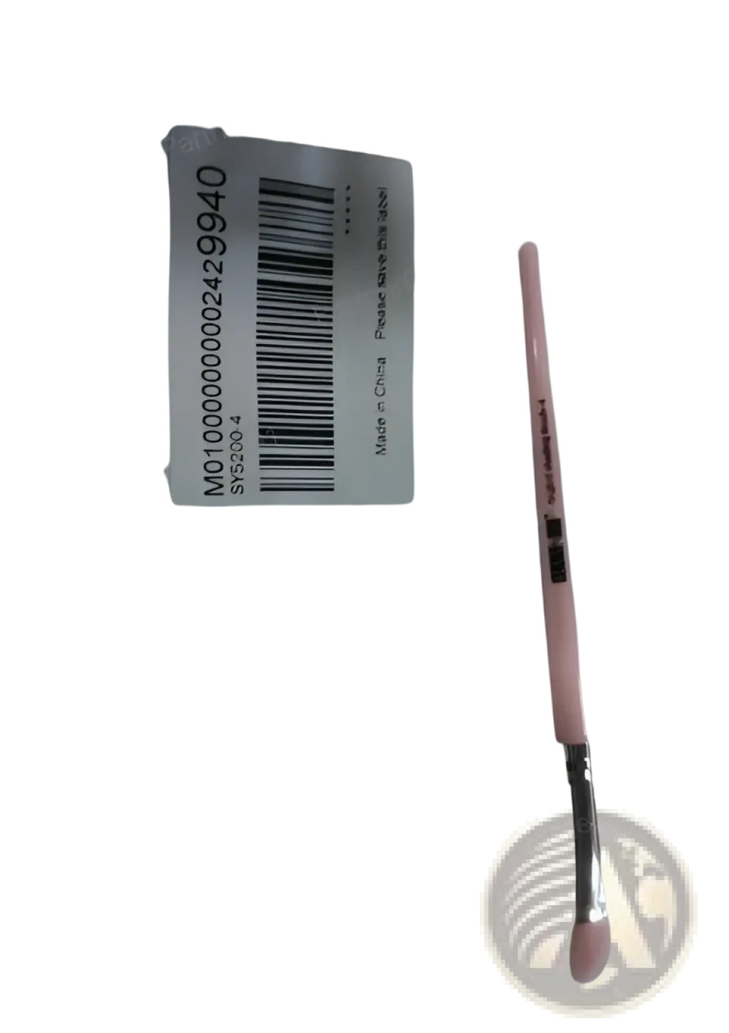 Professional 12 pcs pink eye shadow makeup brush set featuring a slender plastic handle and soft bristles