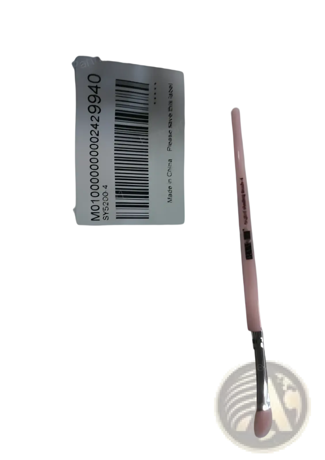Professional 12 pcs pink eye shadow makeup brush set featuring a slender plastic handle and soft bristles