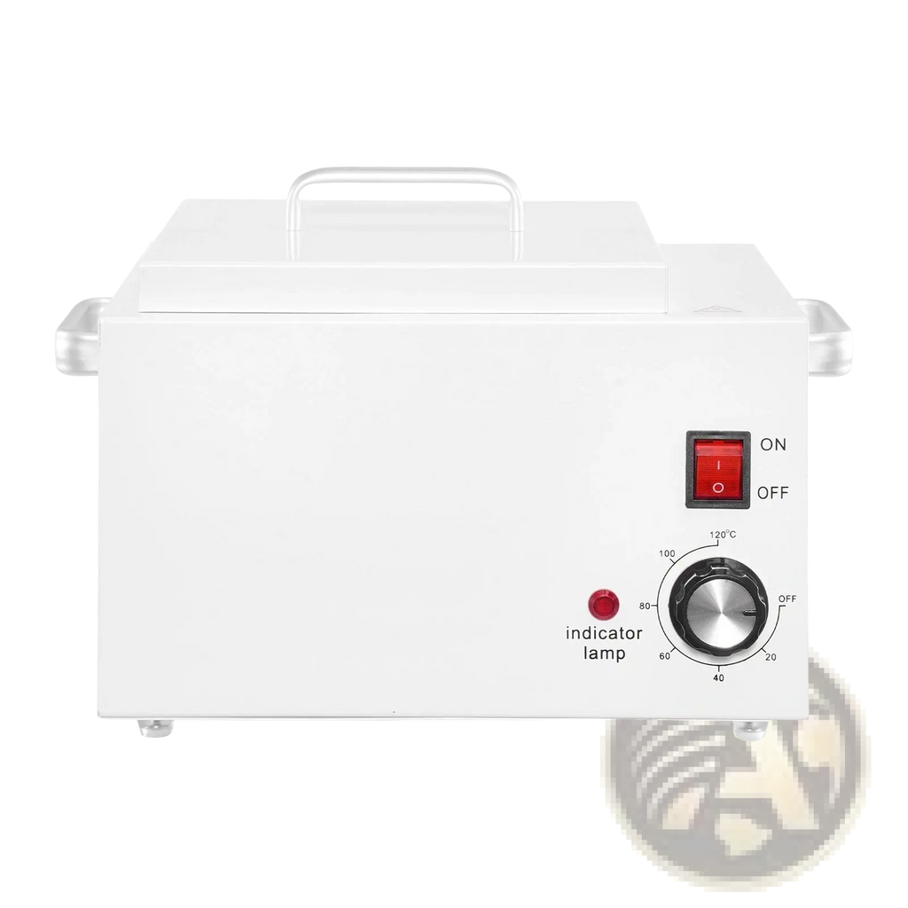 Professional white rectangular wax warmer 3000ml with handle red power switch and temperature dial in degrees celsius
