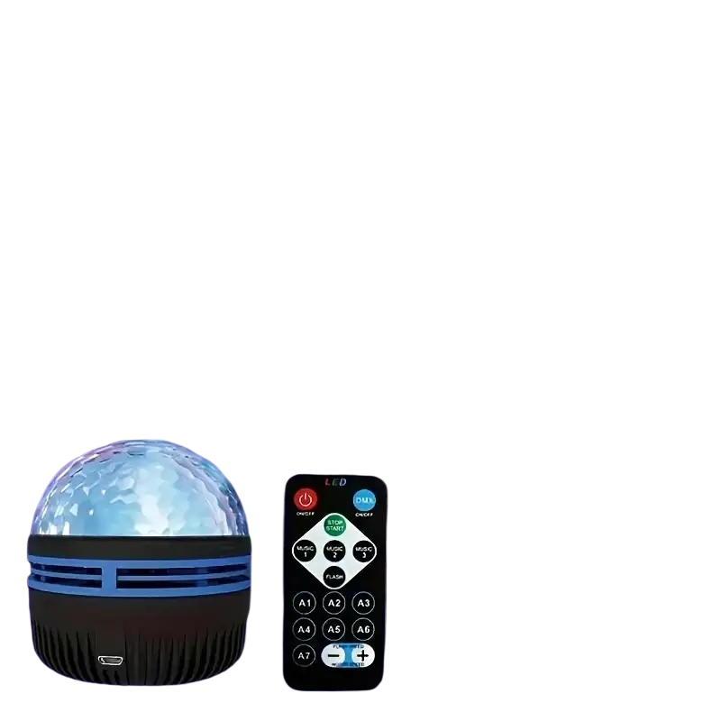 Purple and blue starry sky projection lamp with disco ball dome led night light with remote control for ambient lighting