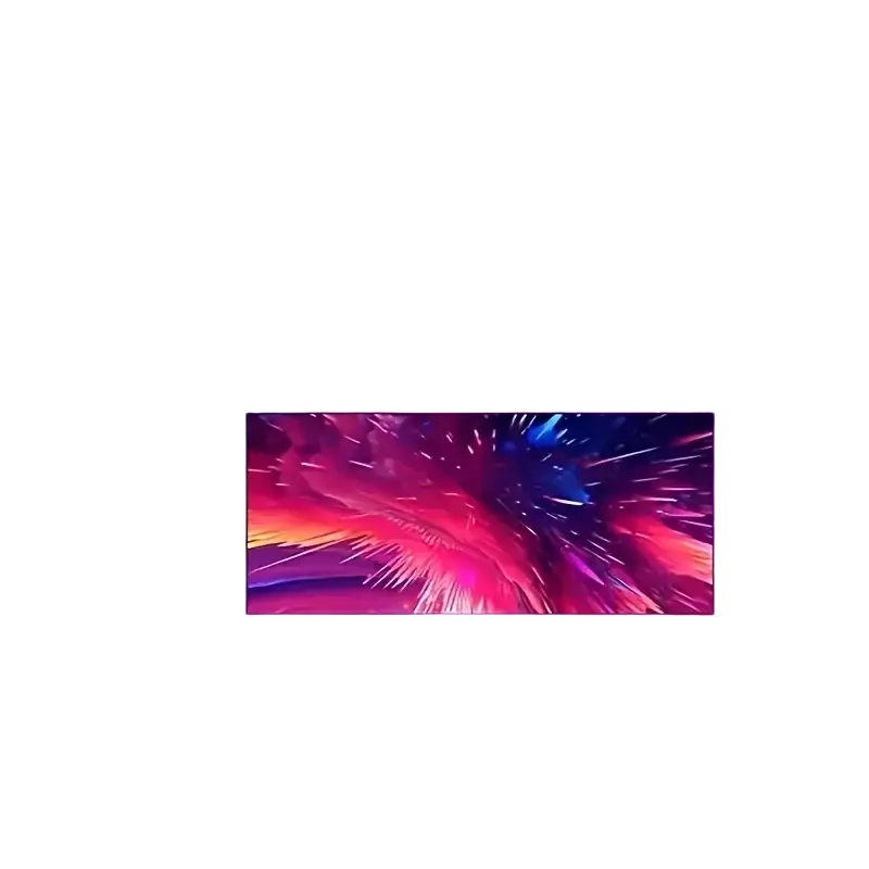 A sleek remote control projection lamp night light casting vibrant blue and purple cosmic patterns on the wall