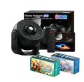 Black projector pro galaxy star night light with sleek rounded design and circular lens for ambient room lighting