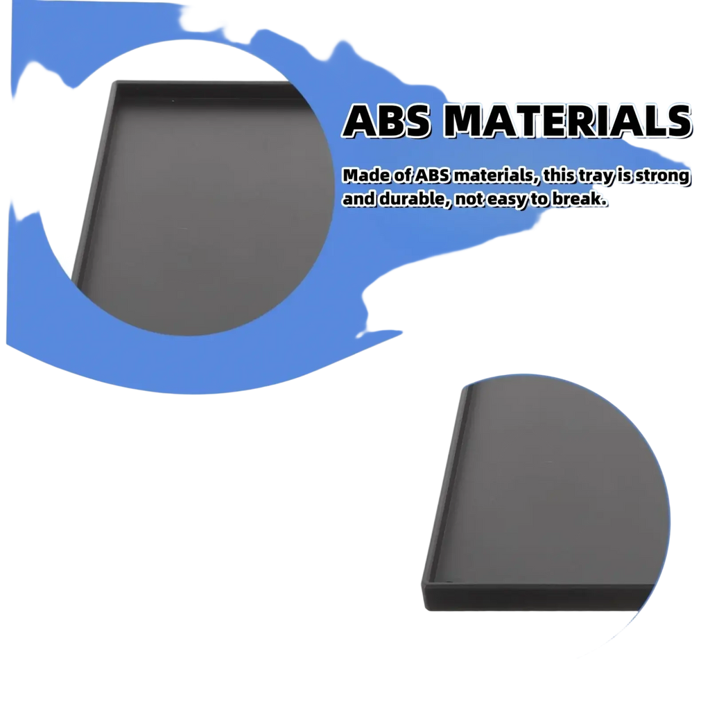 Black abs plastic projector stand tray with smooth durable surface and 1/4 thread adapter for secure mounting