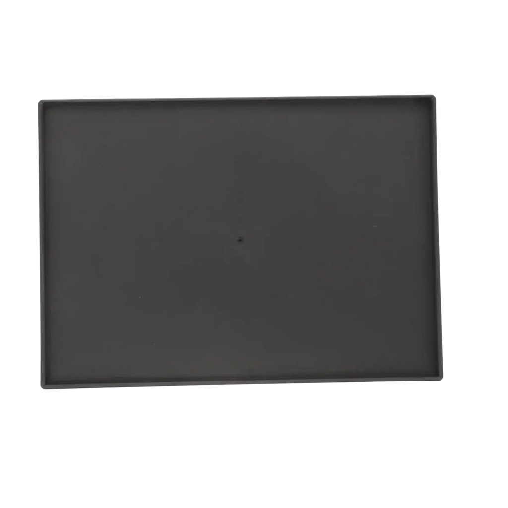 Black rectangular baking tray measuring 9.82 by 7.07 inches with 1/4 thread adapter for projector stand use