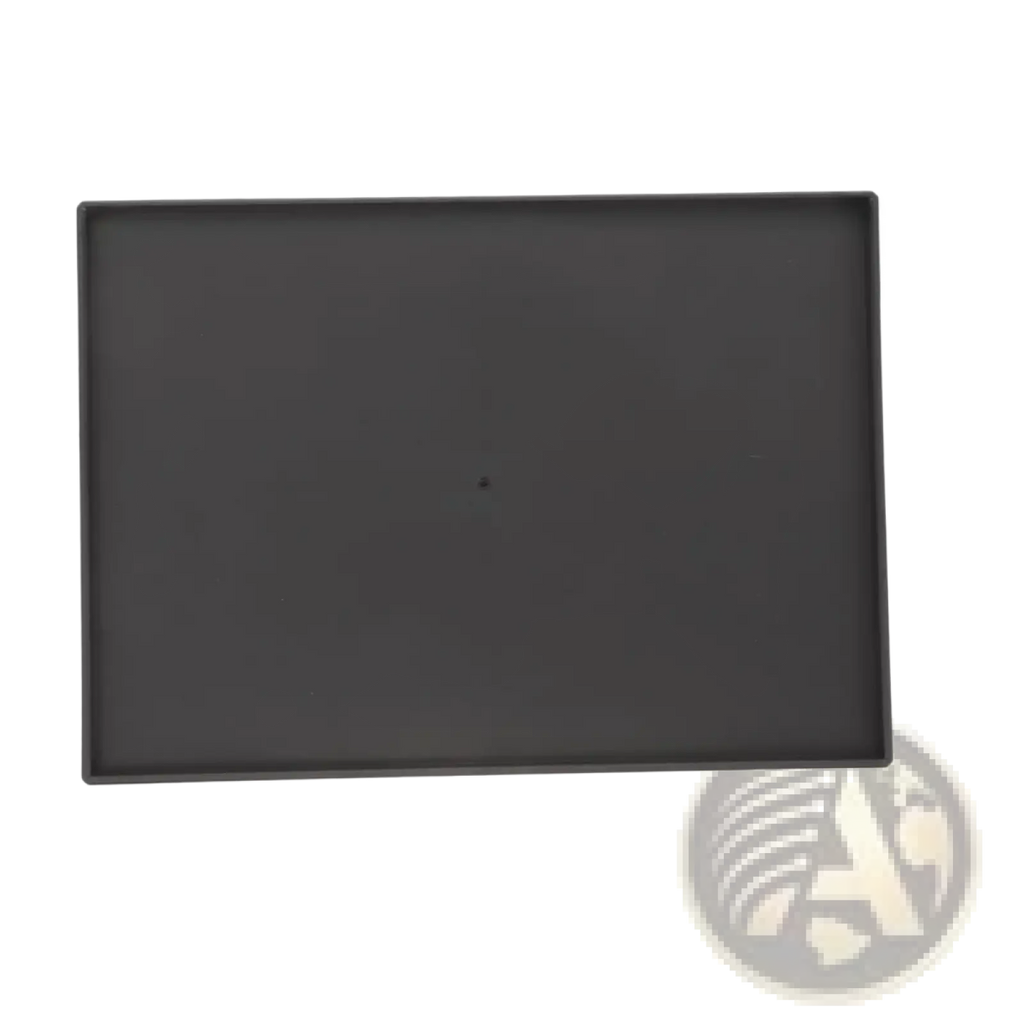 Black rectangular baking tray measuring 9.82 by 7.07 inches with 1/4 thread adapter for projector stand use