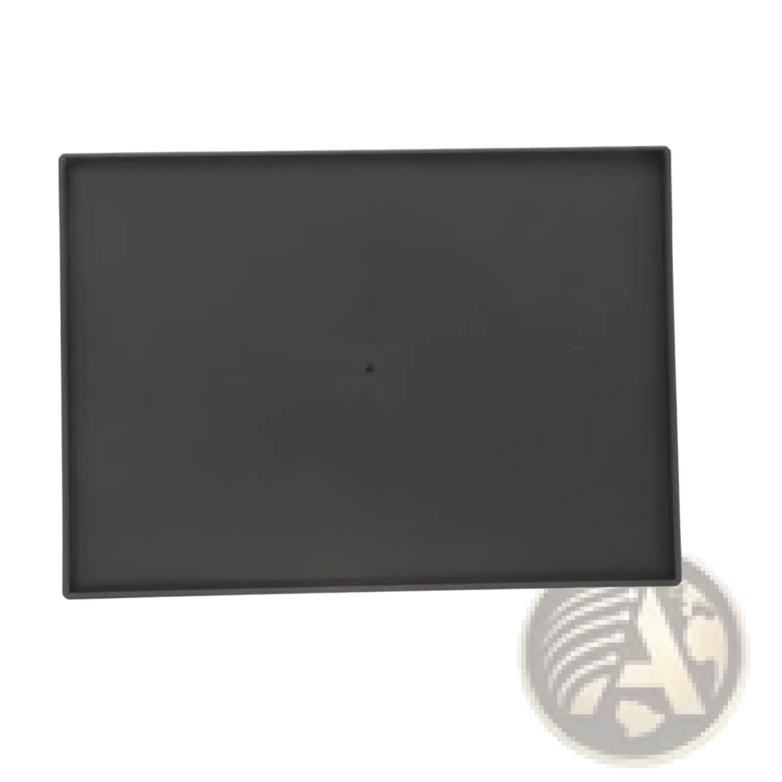Black rectangular baking tray measuring 9.82 by 7.07 inches with 1/4 thread adapter for projector stand use