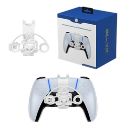 White plastic mini steering wheel controller attachment for ps5 designed for enhanced racing game control
