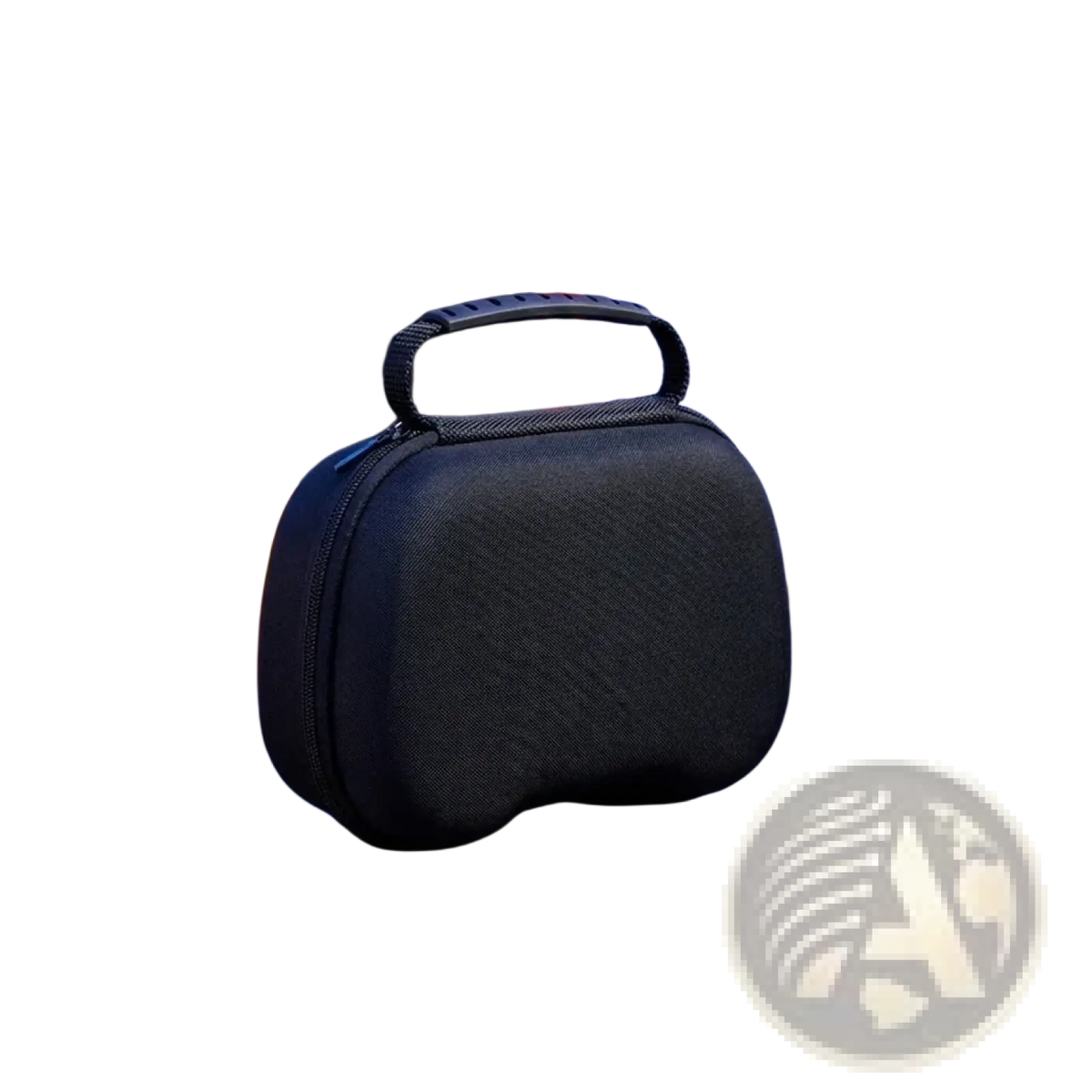 Black textured hard storage case with top handle for ps5 and xbox controller protection and portability