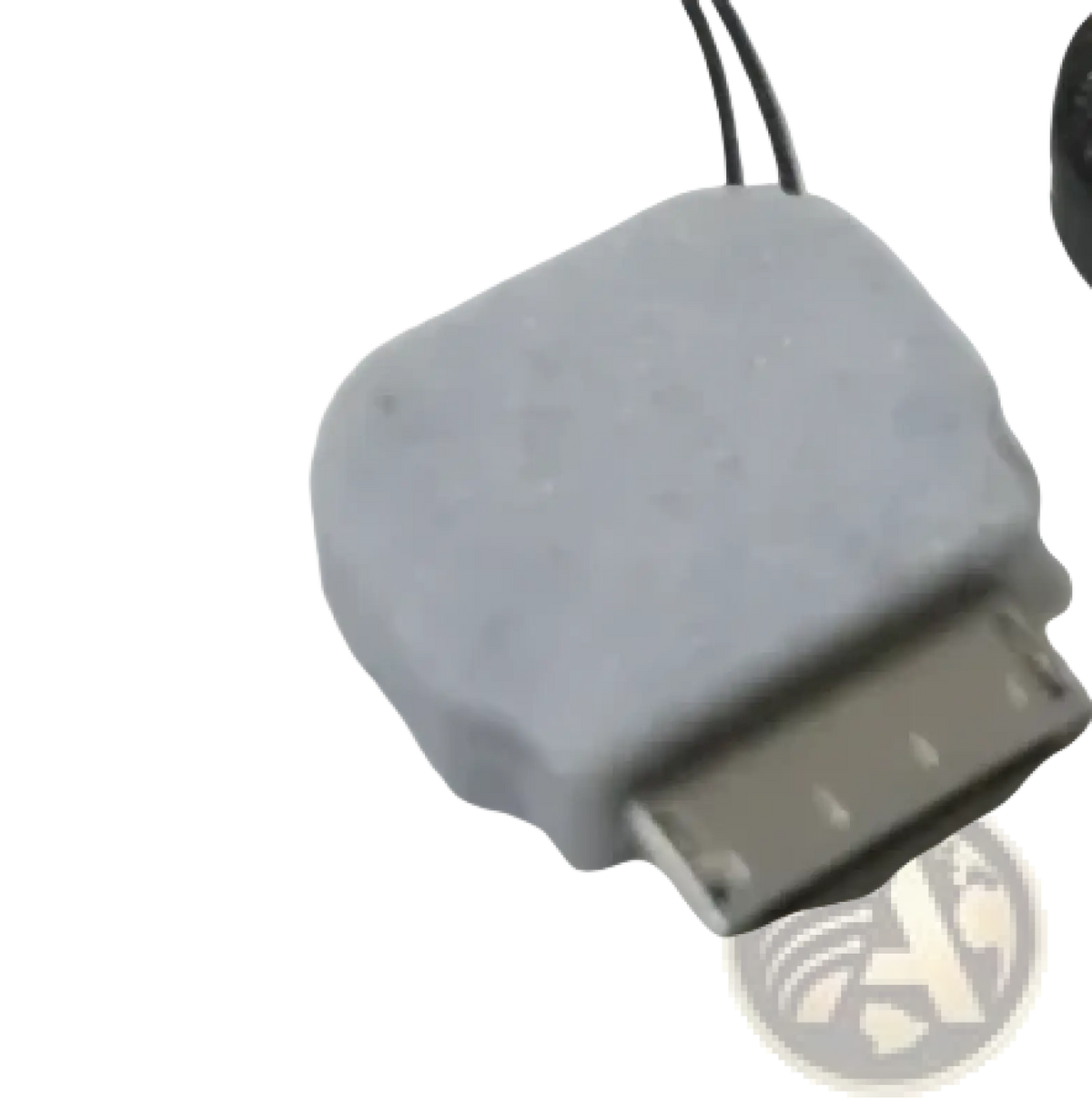Gray silicone charging cable connector with metallic 30-pin port for psp go type c converter charging cable accessory