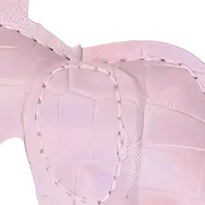 Light pink bra with textured quilted design and delicate stitching shown with pu leather elephant keychain diy animal charm