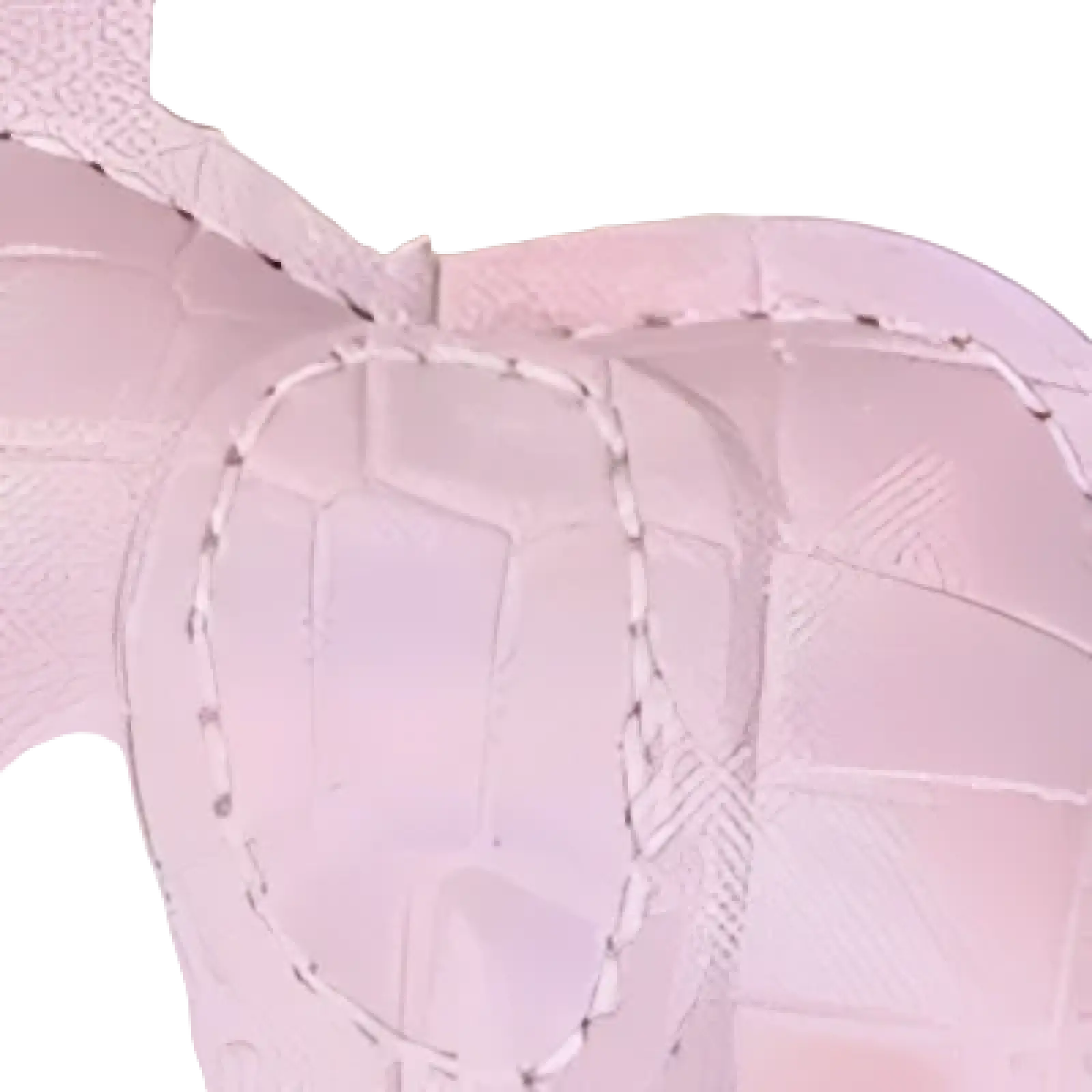 Light pink bra with textured quilted design and delicate stitching shown with pu leather elephant keychain diy animal charm