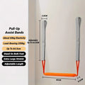 Gray and orange pull up assistance band set with adjustable length for gym use and strength training support