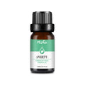 A small amber glass bottle of meishir anxiety therapeutic grade essential oil 10ml for pure aromatherapy use