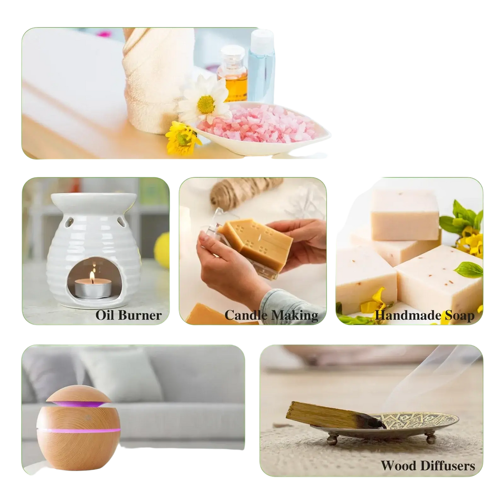 White ceramic essential oil burner with ribbed texture and lit tea light for pure essential oils aromatherapy use