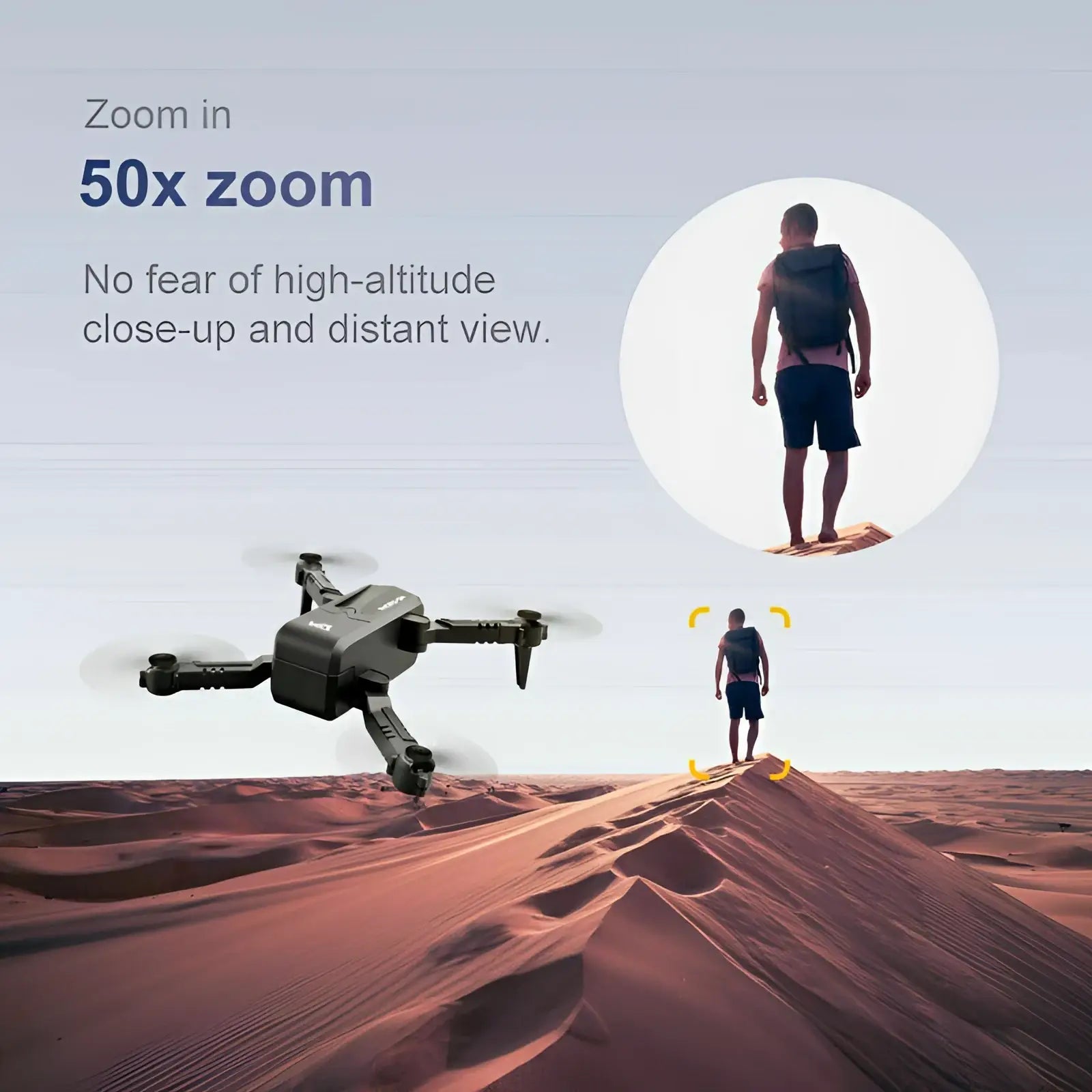 Black foldable quad air drone with four propellers and rugged design for high-altitude 4k hd aerial photography