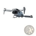 Gray aeri 100 hd brushless aerial quadcopter drone with folding arms mounted camera and 4.5 inch screen dual power supply