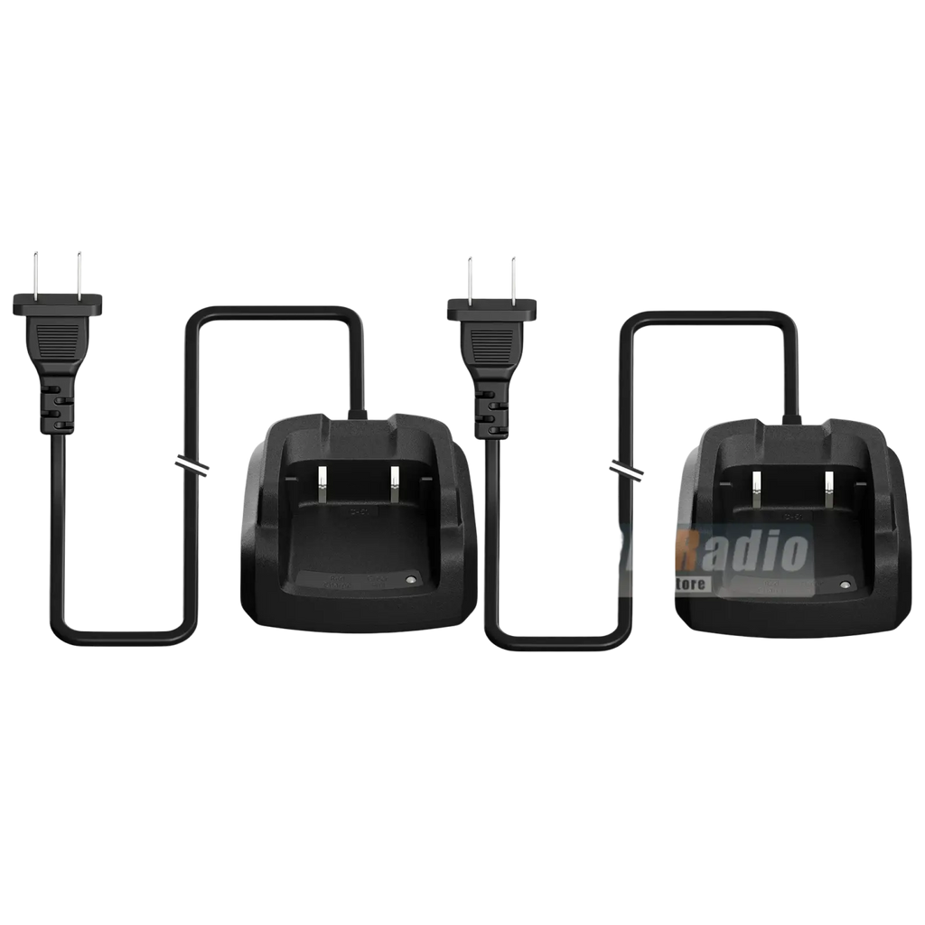 Black plastic quansheng uv-k1 desktop charger with us plugs and green light indicator for charging two units