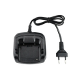 Black plastic Quansheng Uv-k5 charger base power adapter with european plug coiled cable and led indicator