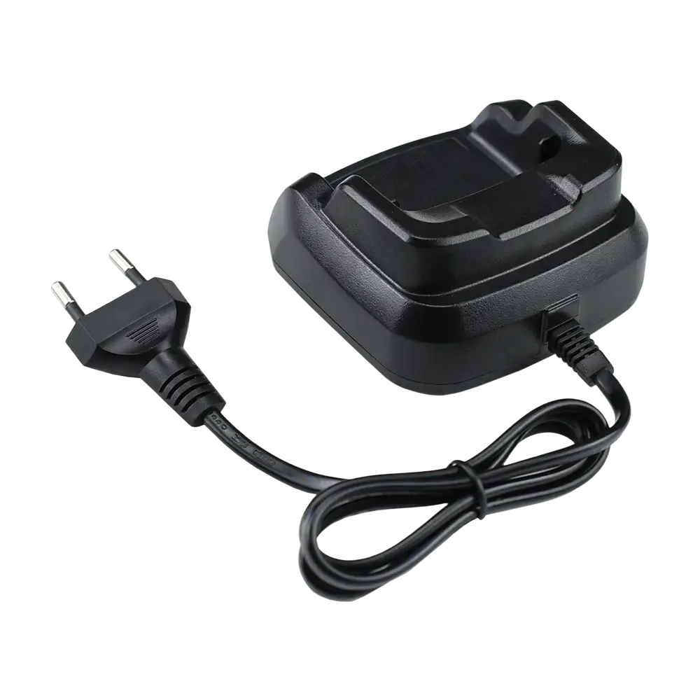 Black plastic Quansheng Uv-k5 charger base power adapter with coiled cord european plug and led indicator