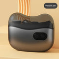 Safe rechargeable electric nail clipper and trimmer with sleek matte gray and translucent black curved charging case