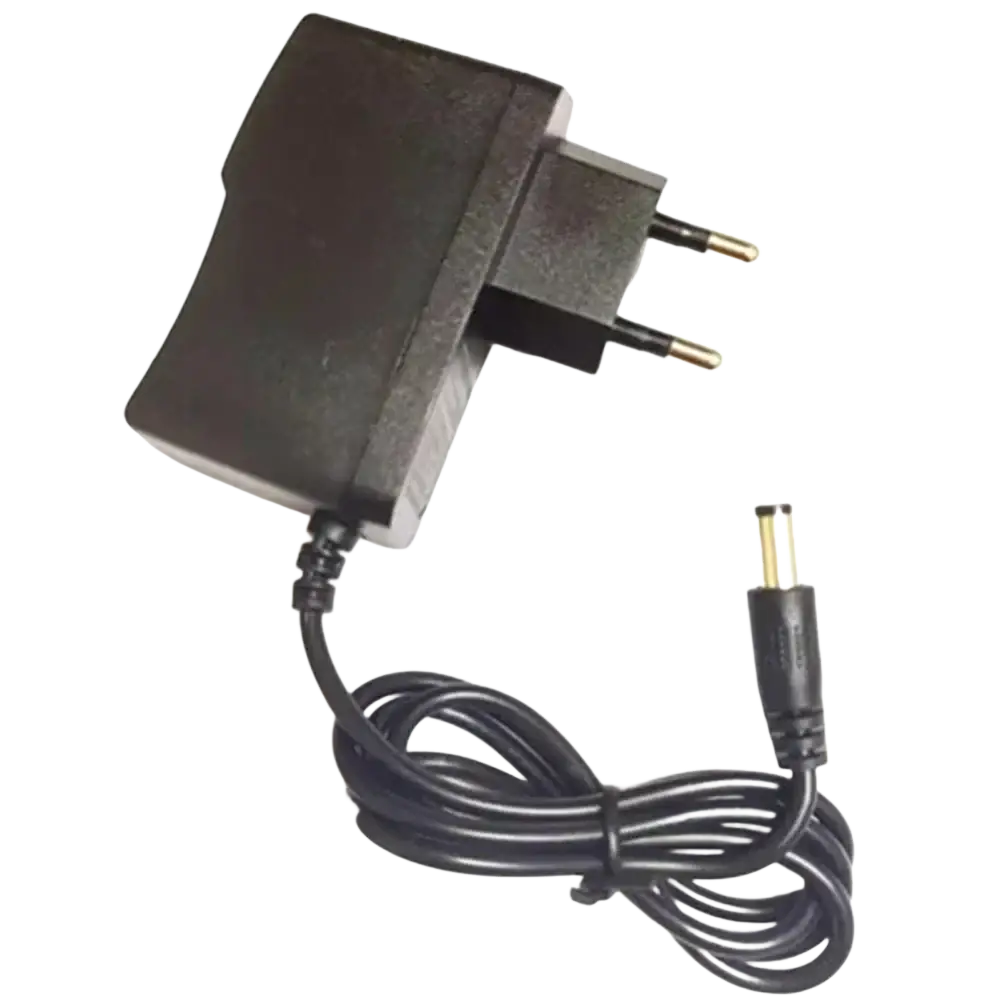 Black plastic rapid charger for dp4801 dp2400 dp2600 dp3400 with european two-pin plug and coiled dc cable